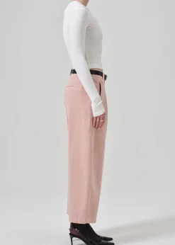 Cara Cropped Pleated Trouser Corduroy