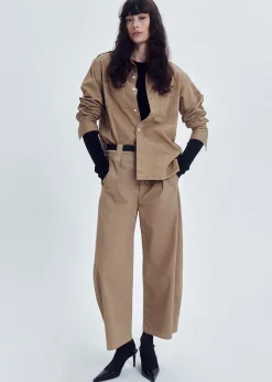 Cara Cropped Pleated Trouser
