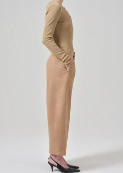 Cara Cropped Pleated Trouser