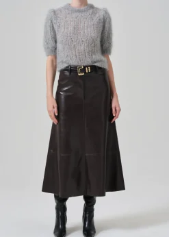 Cassia Leather Skirt