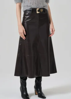 Cassia Leather Skirt