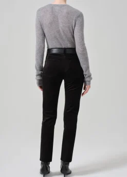 Isola Slim Crop Welt Pocket Velvet