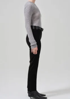 Isola Slim Crop Welt Pocket Velvet