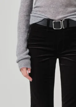 Isola Slim Crop Welt Pocket Velvet