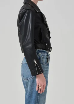 Kindra Cropped Moto Jacket
