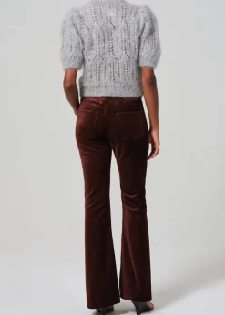 Lilah Flare With Welt Pocket Velvet