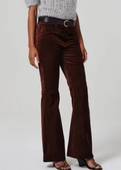Lilah Flare With Welt Pocket Velvet