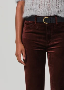 Lilah Flare With Welt Pocket Velvet