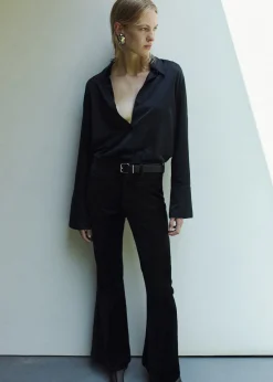 Lilah Flare With Welt Pocket Velvet