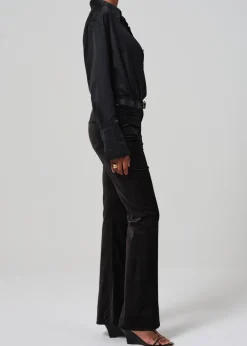 Lilah Flare With Welt Pocket Velvet