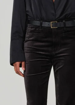 Lilah Flare With Welt Pocket Velvet