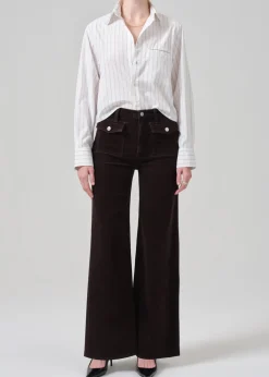 Raven Patch Pocket Wide Leg Corduroy
