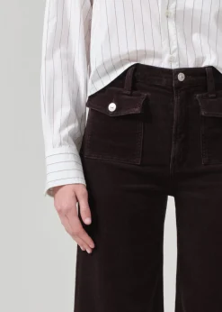 Raven Patch Pocket Wide Leg Corduroy