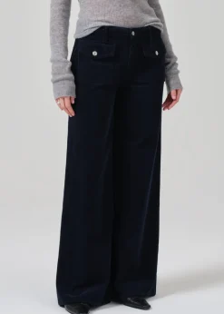 Raven Patch Pocket Wide Leg Corduroy