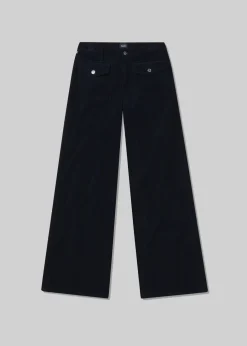 Raven Patch Pocket Wide Leg Corduroy