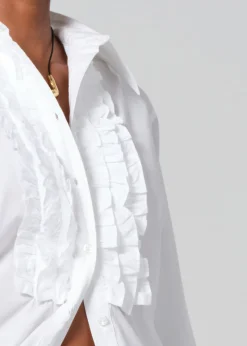 Ruffle Tuxedo Shirt